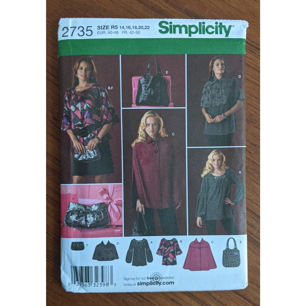 UNCUT Simplicity 2735 Pattern Size 14-22